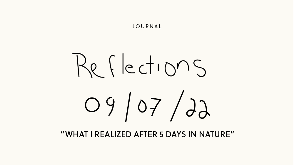 Journal #2 | What I realized after this social detox