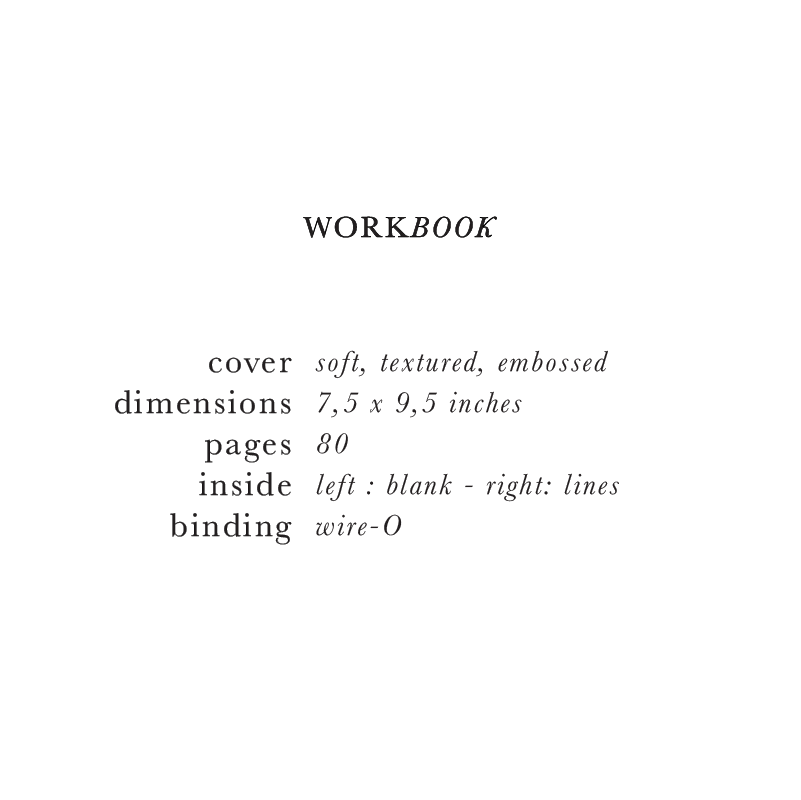 Work Books - Cahier d'exercice