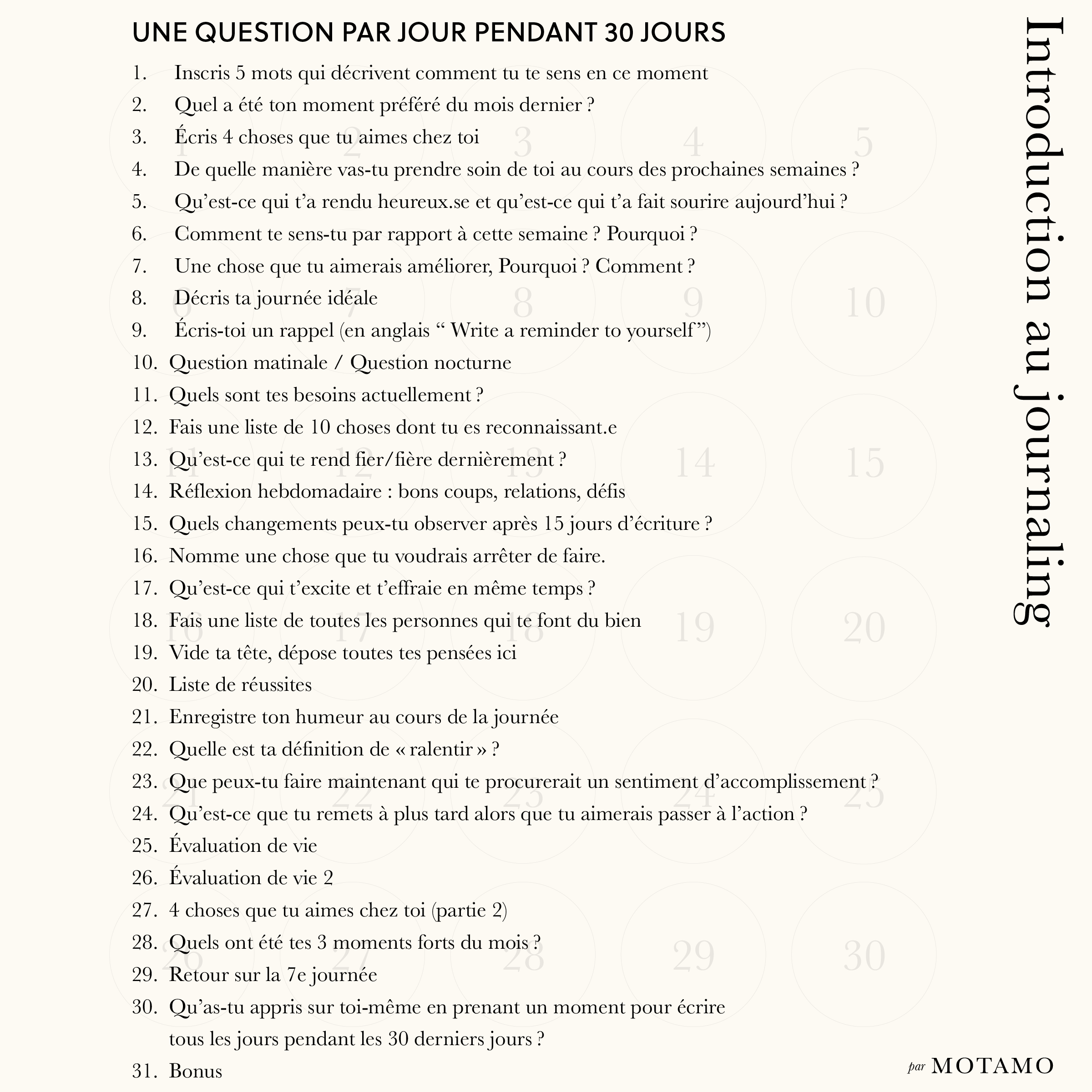 Introduction au Journaling - Une question par jour pendant 30 jours (Burgundy)